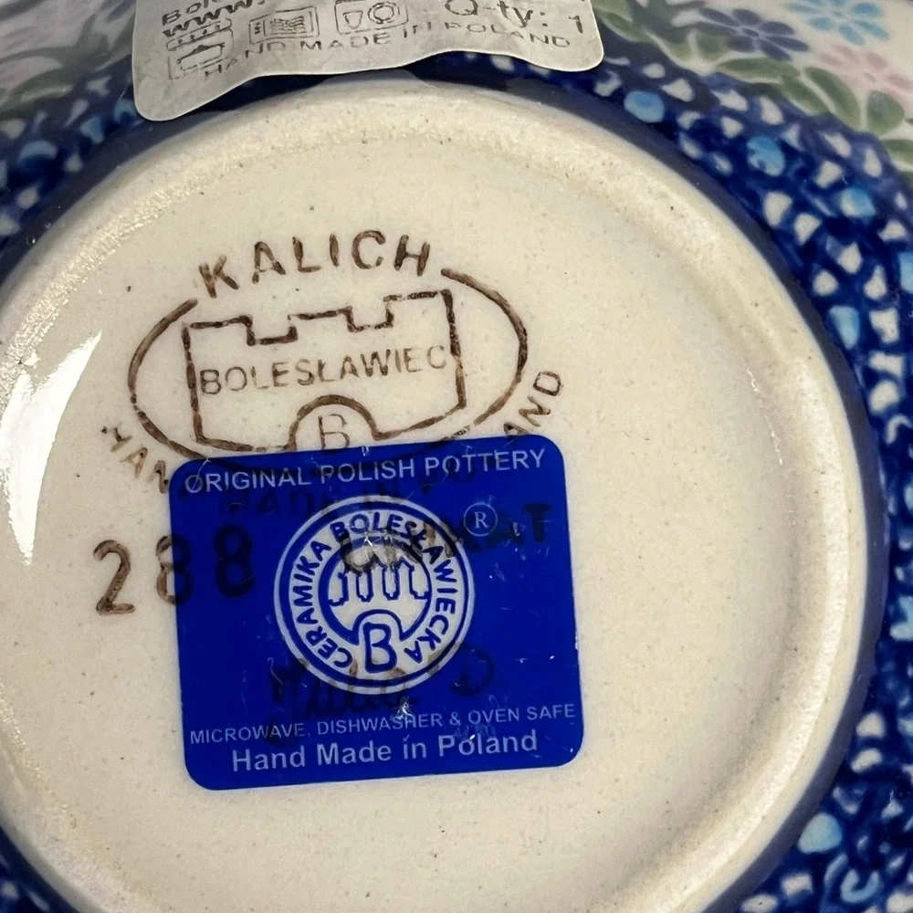 Ceramika Kalich Polish Pottery Bowl Blueberry Boleslawiec signed numbered JuliaD